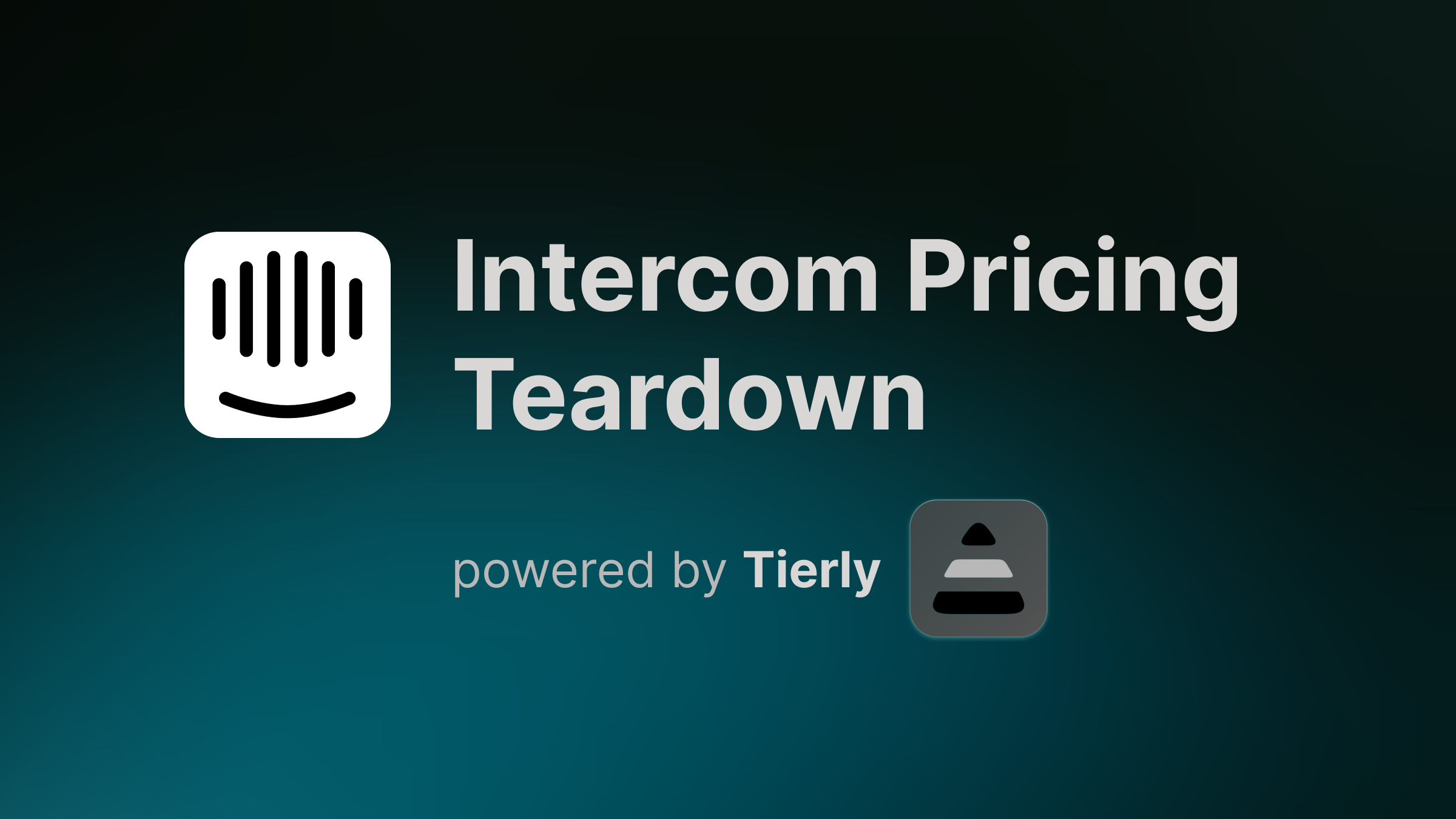 Intercom pricing teardown by Tierly showing AI customer service pricing tier analysis and competitor comparison